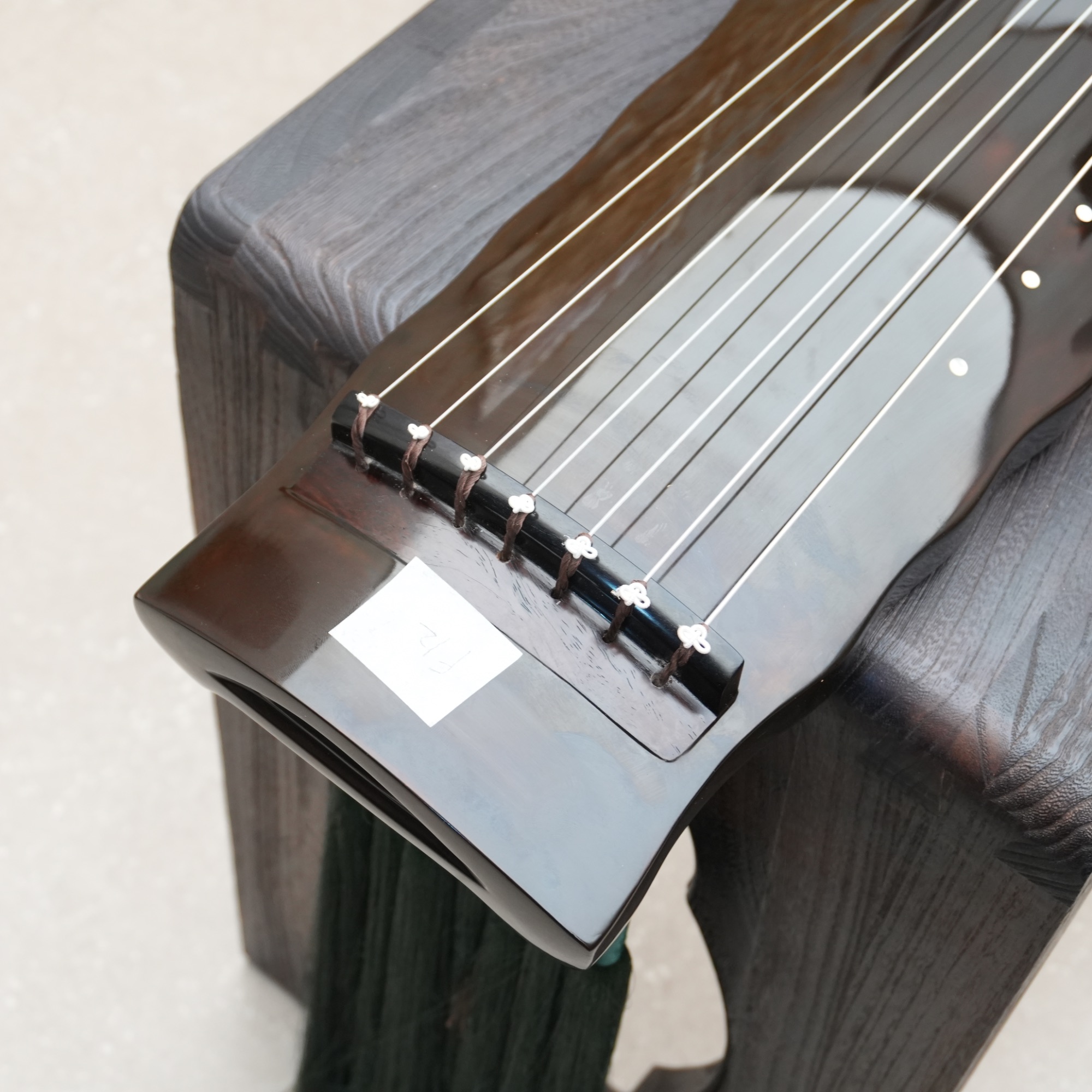 F12-李老师维修升级（手工生漆黑色落霞式）古琴