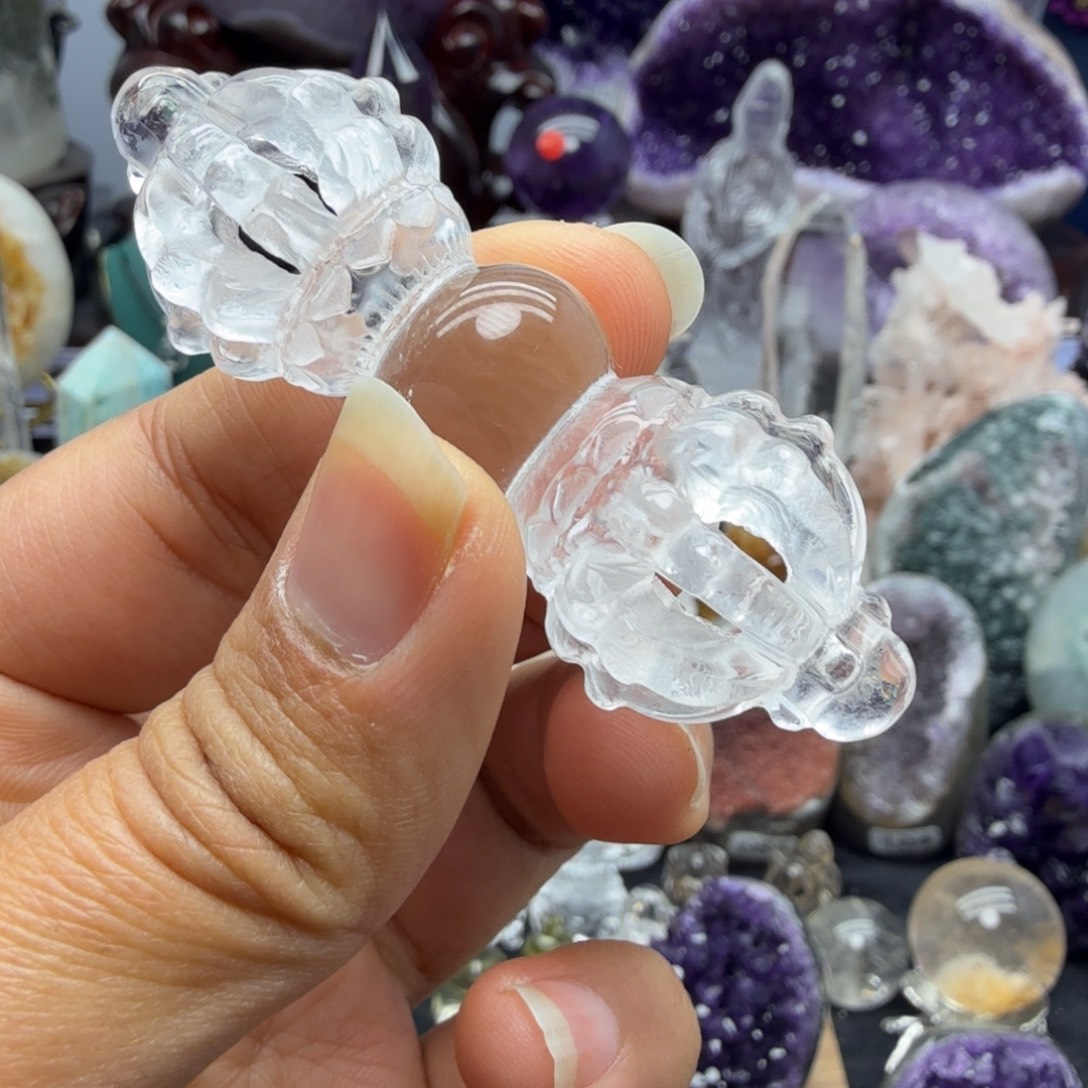 未镶嵌摆件紫晶金刚杵