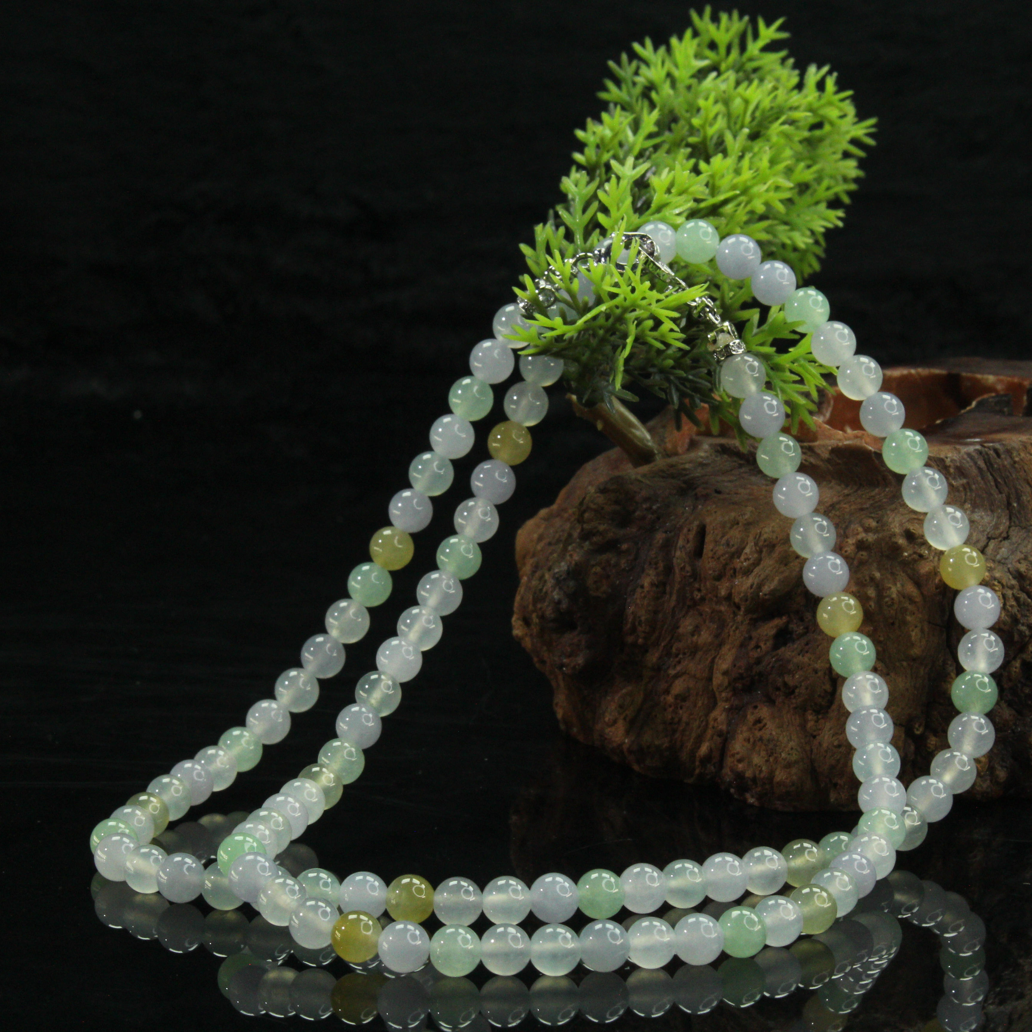 ZB40天然翡翠A货糖果色圆珠项链/200389嘉禾臻宝拍卖