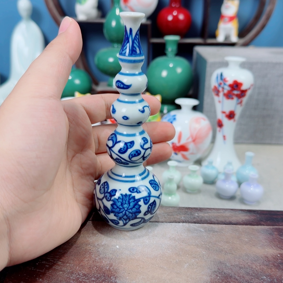 陶瓷手工小花器摆件