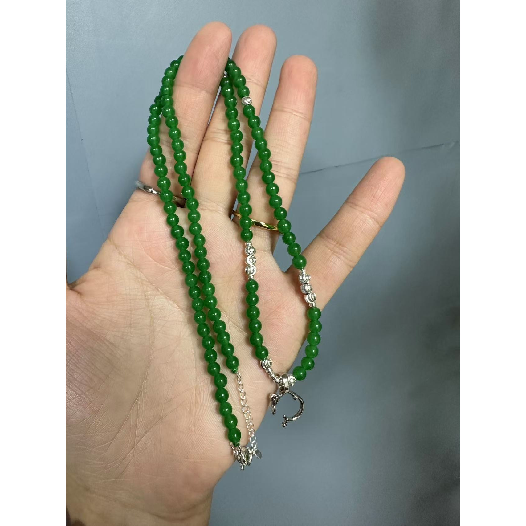 翡翠s925万能链项链