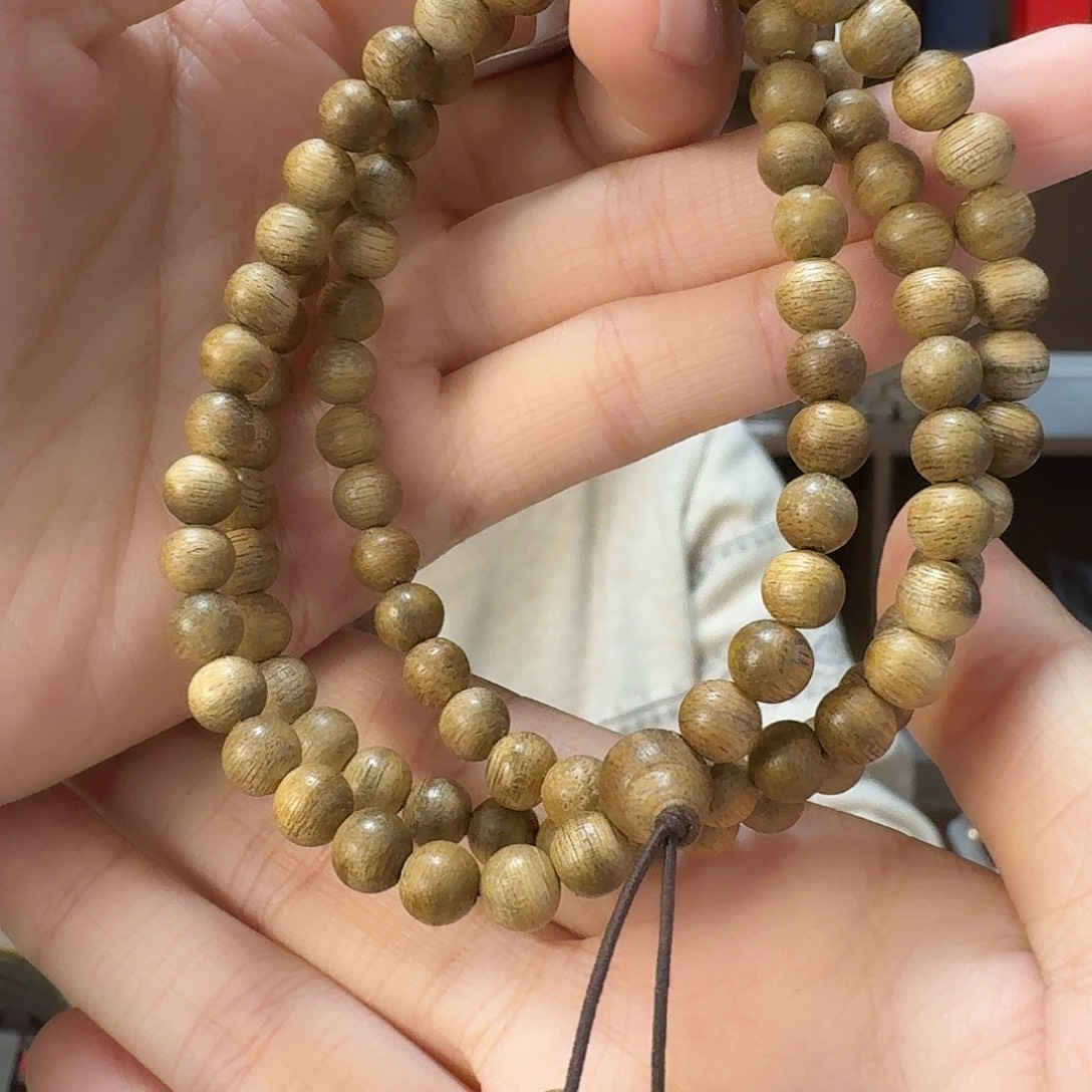 手串沉香1号海南圆珠多圈卡6