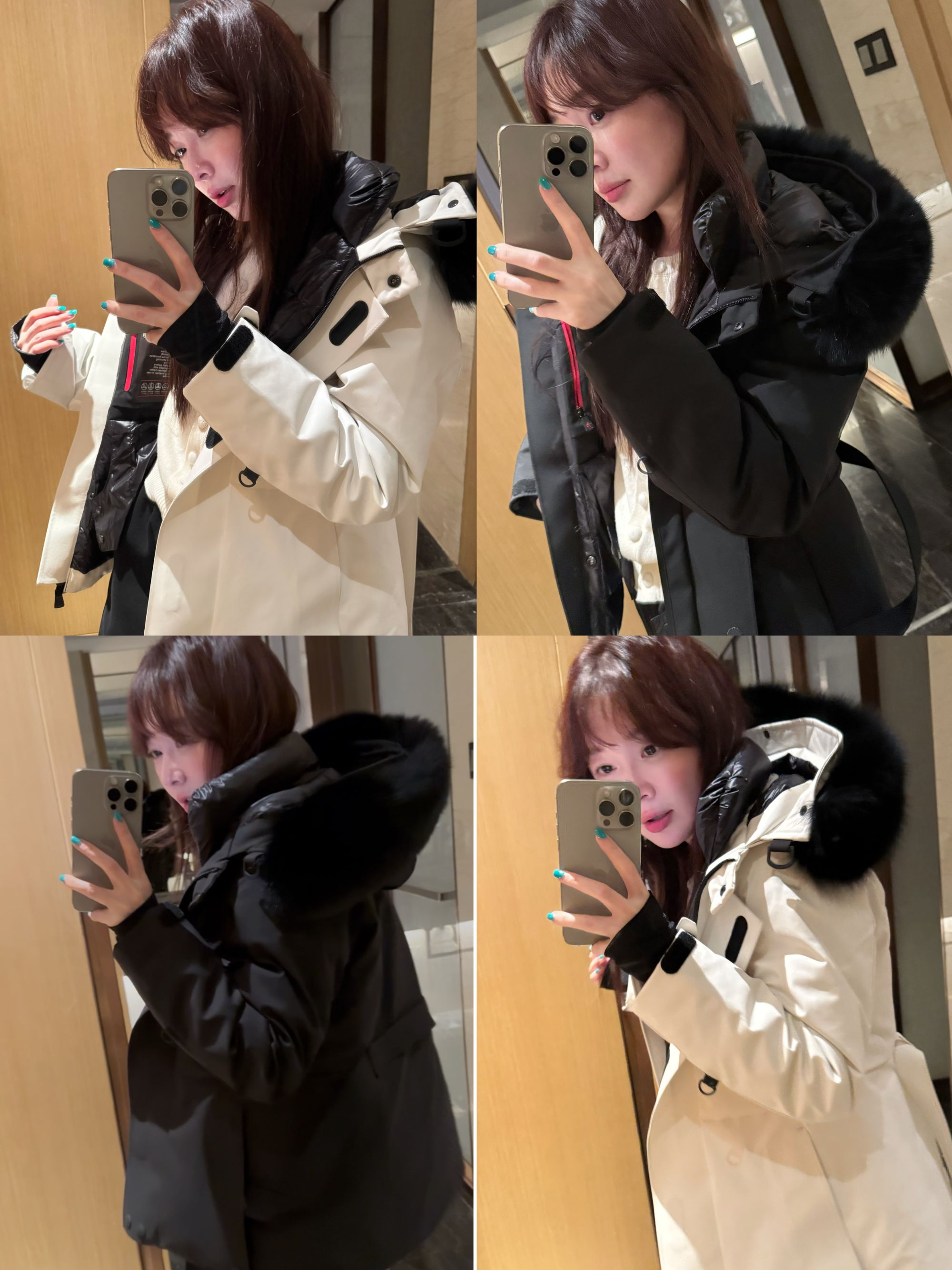 【BORAKOO】大毛领连帽冲锋衣鹅绒羽绒服B（毛领可拆卸）