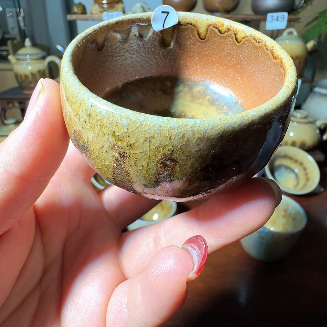 建水紫陶白泥柴烧杯