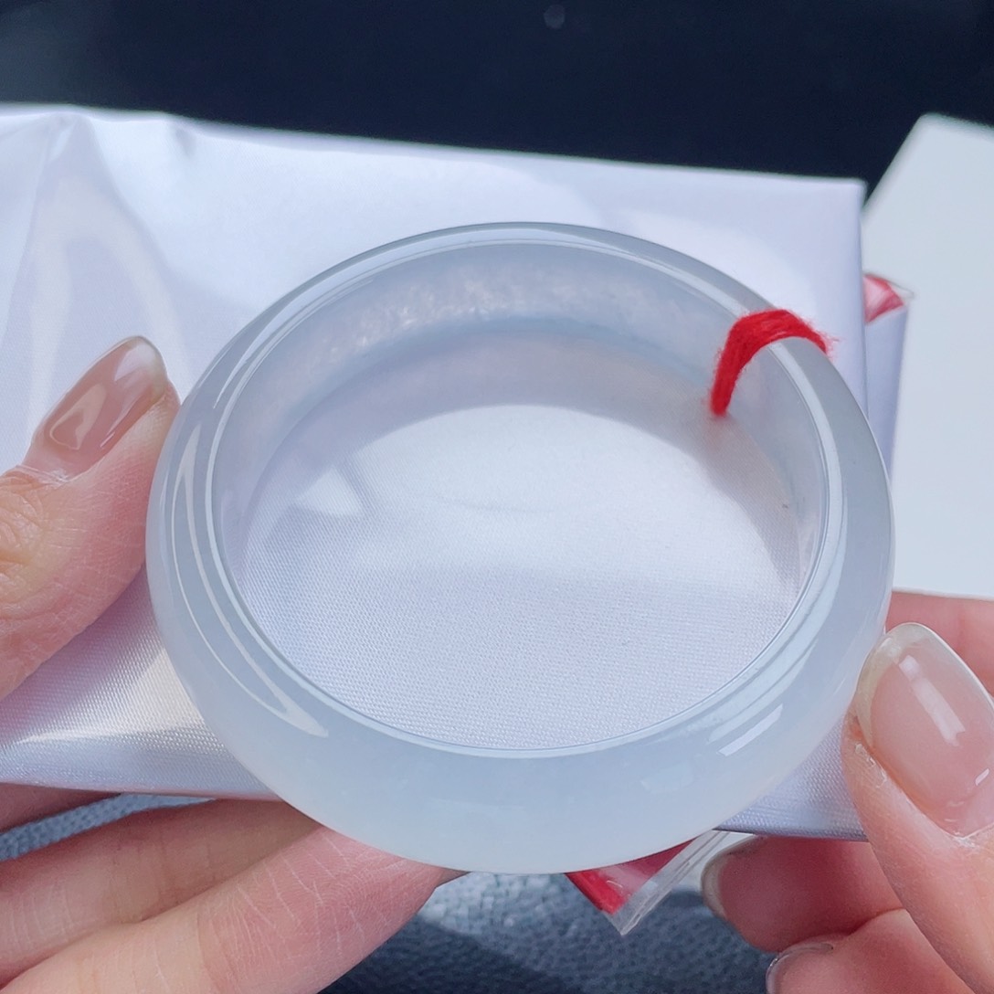 翡翠手镯未镶嵌白冰玻璃底-强推