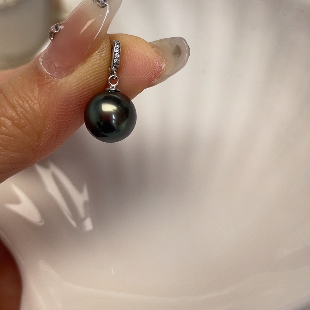 吊坠(不含链)海水珍珠18K金镶嵌