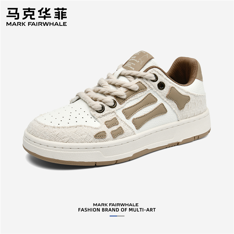 马克华菲男鞋2025秋季新款骨头鞋ins潮鞋男休闲板鞋男款百搭男鞋