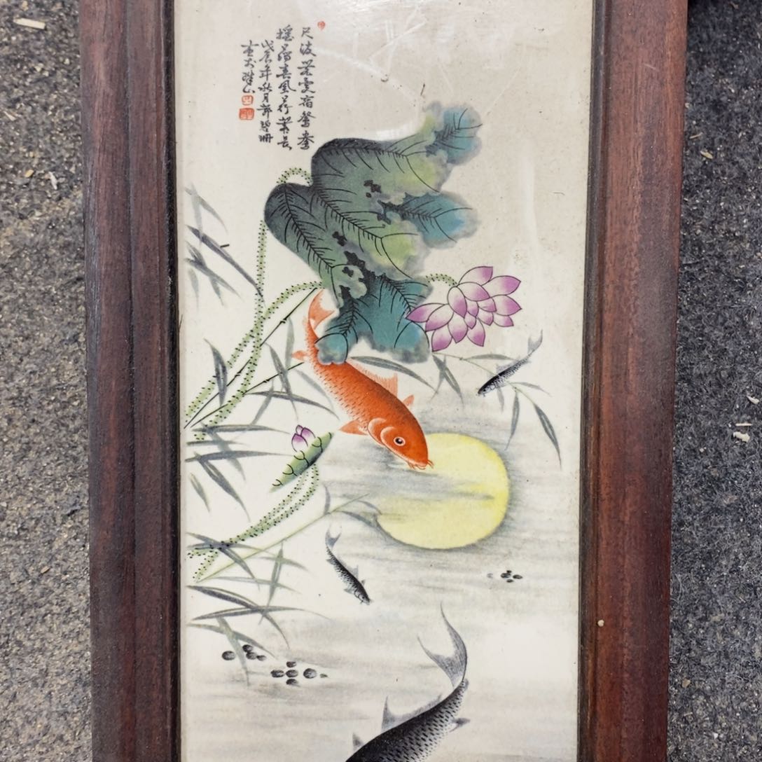 瓷片30*16 景德镇瓷板画柴窑烧制