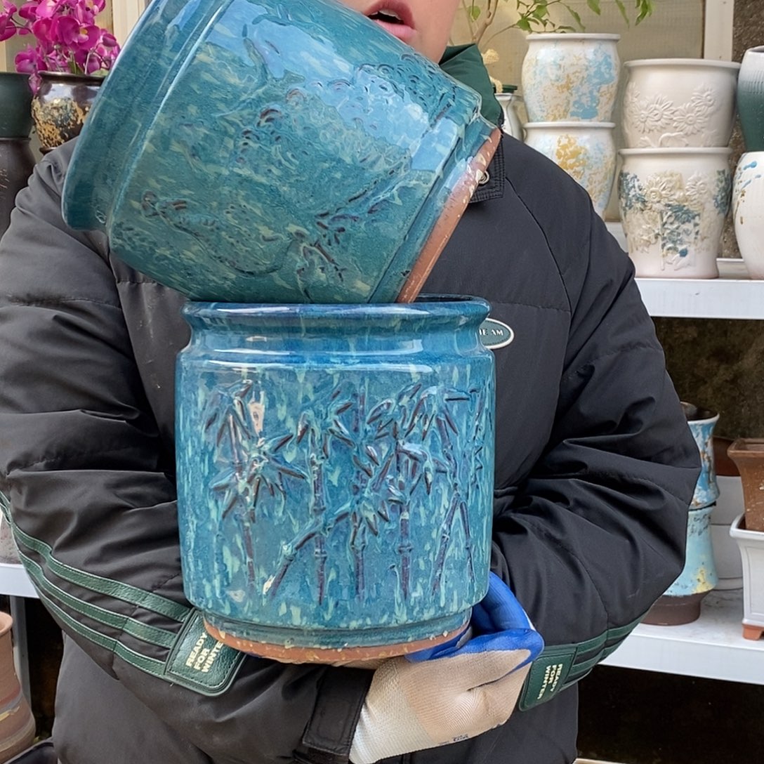 紫砂花盆口20高20处理