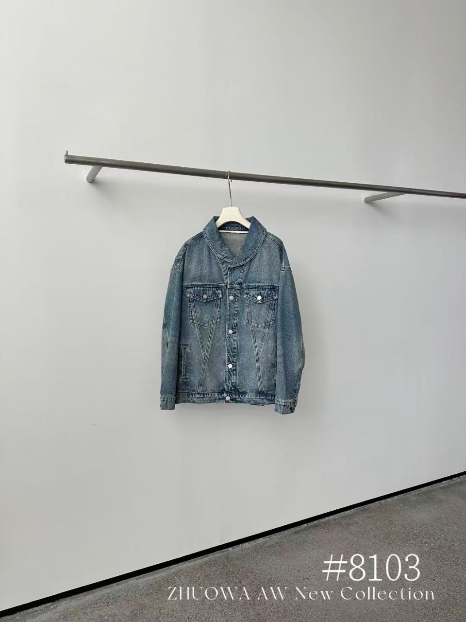 温柔瑶-DH-休闲大版棒球服牛仔外套-258103