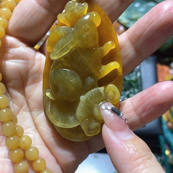 岫玉未镶嵌毛衣链