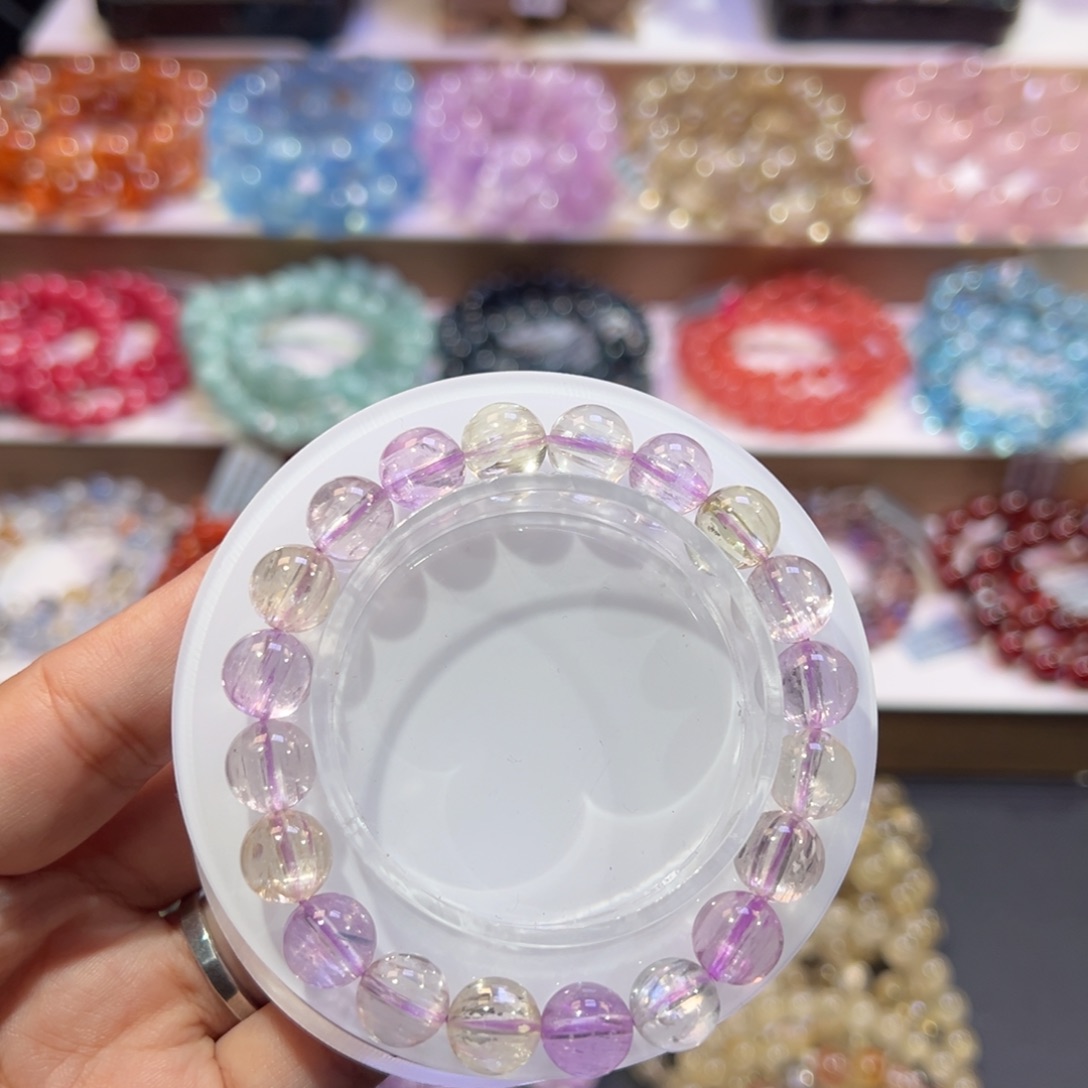 锂辉石彩锂辉未镶嵌顶货冰种彩锂辉9.8mm