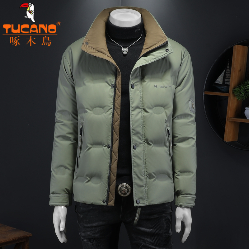 啄木鳥2025新款秋冬季男士极寒立领帅气外套加厚保暖时尚羽绒棉服