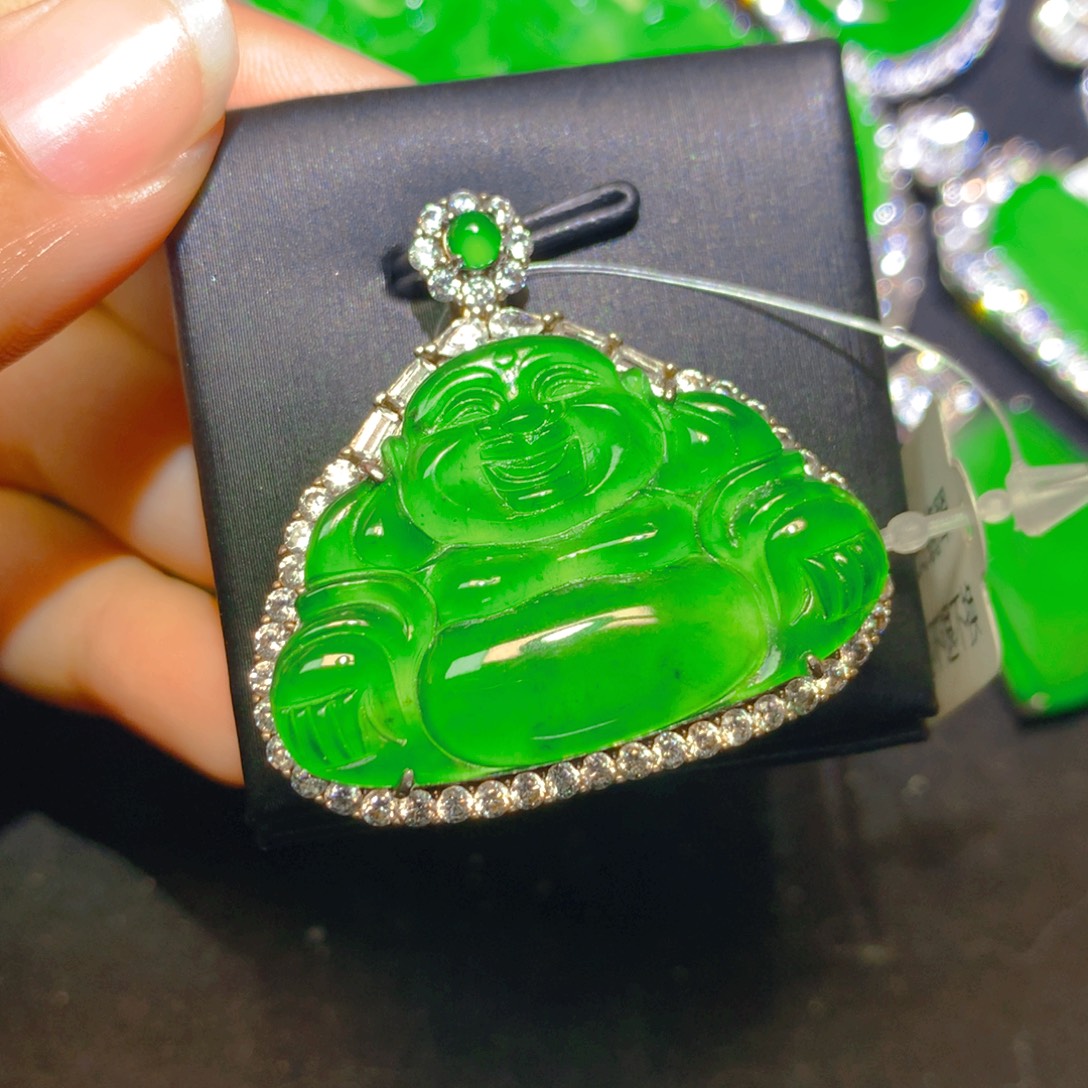 翡翠银S925镶嵌颈饰