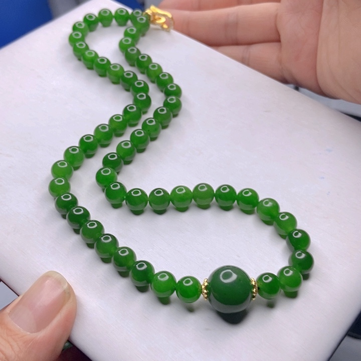 【闪购商品】和田玉（碧玉）颈饰银S925镶嵌11