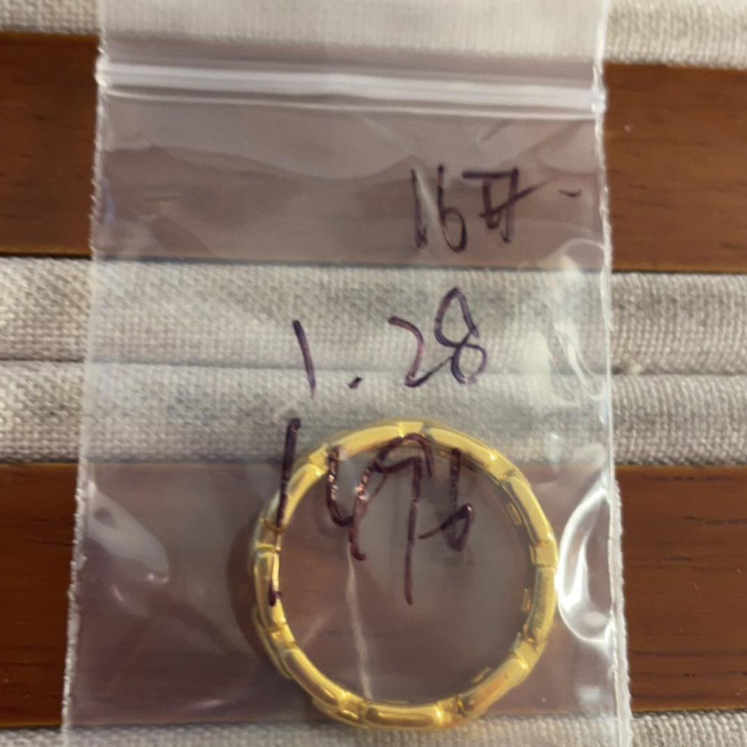 克重1.28 16号 链条戒指 足金999