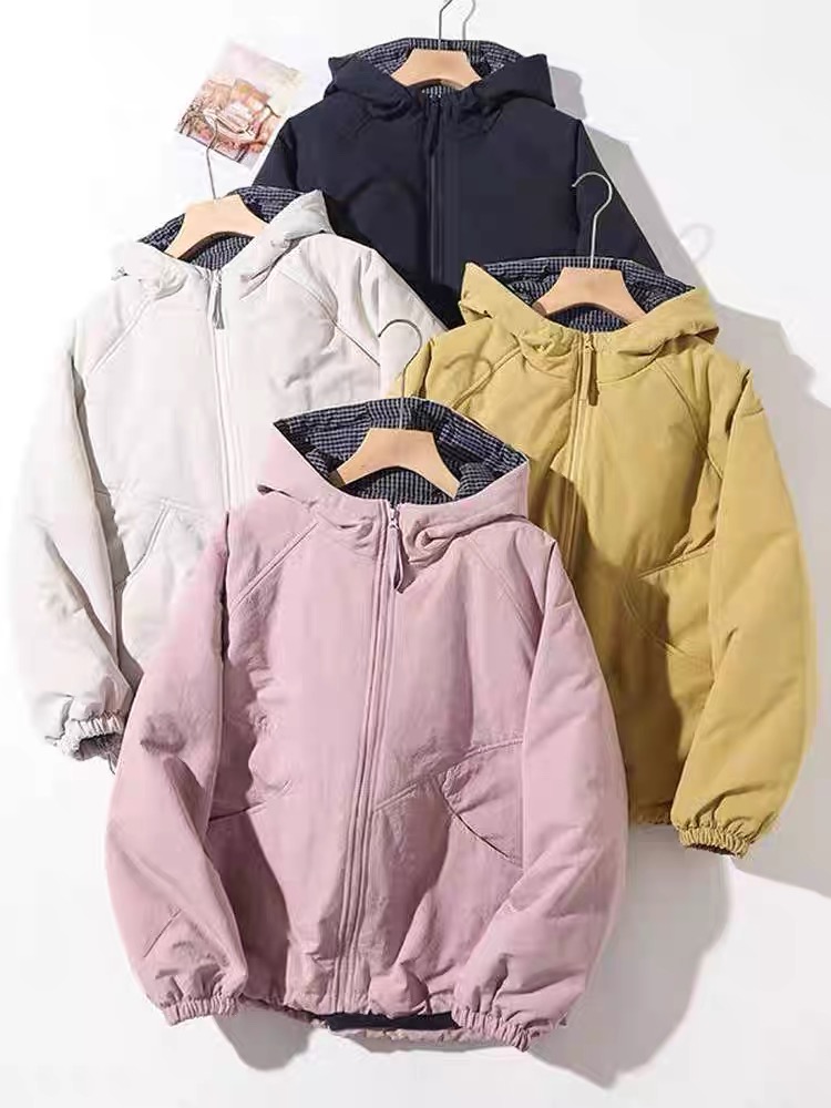 新款驼绒棉服保暖防风派克宽松好穿连帽棉衣厚外套