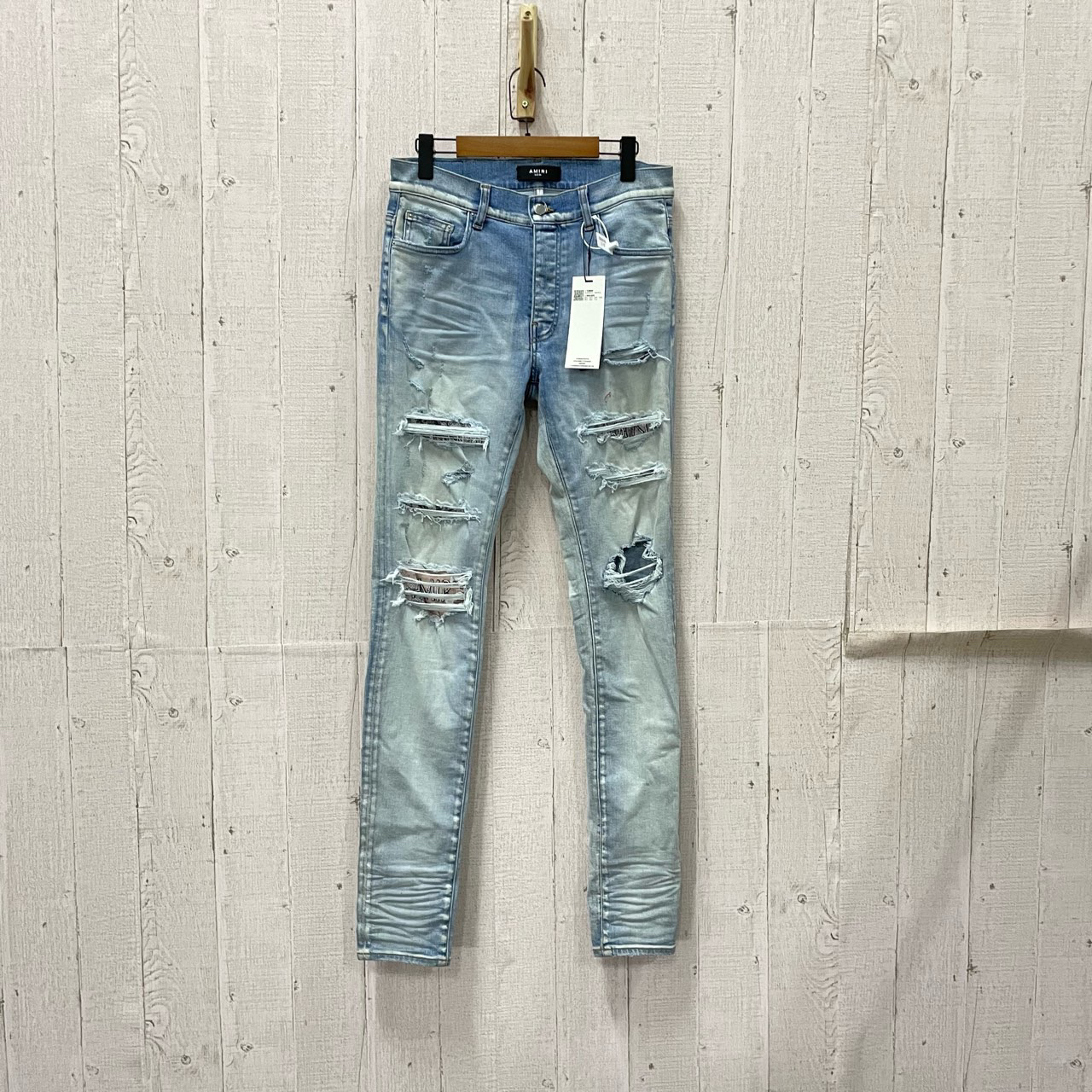 （bb）119 AMIRI 腰果花破坏牛仔裤 32码/95新/8000/914080