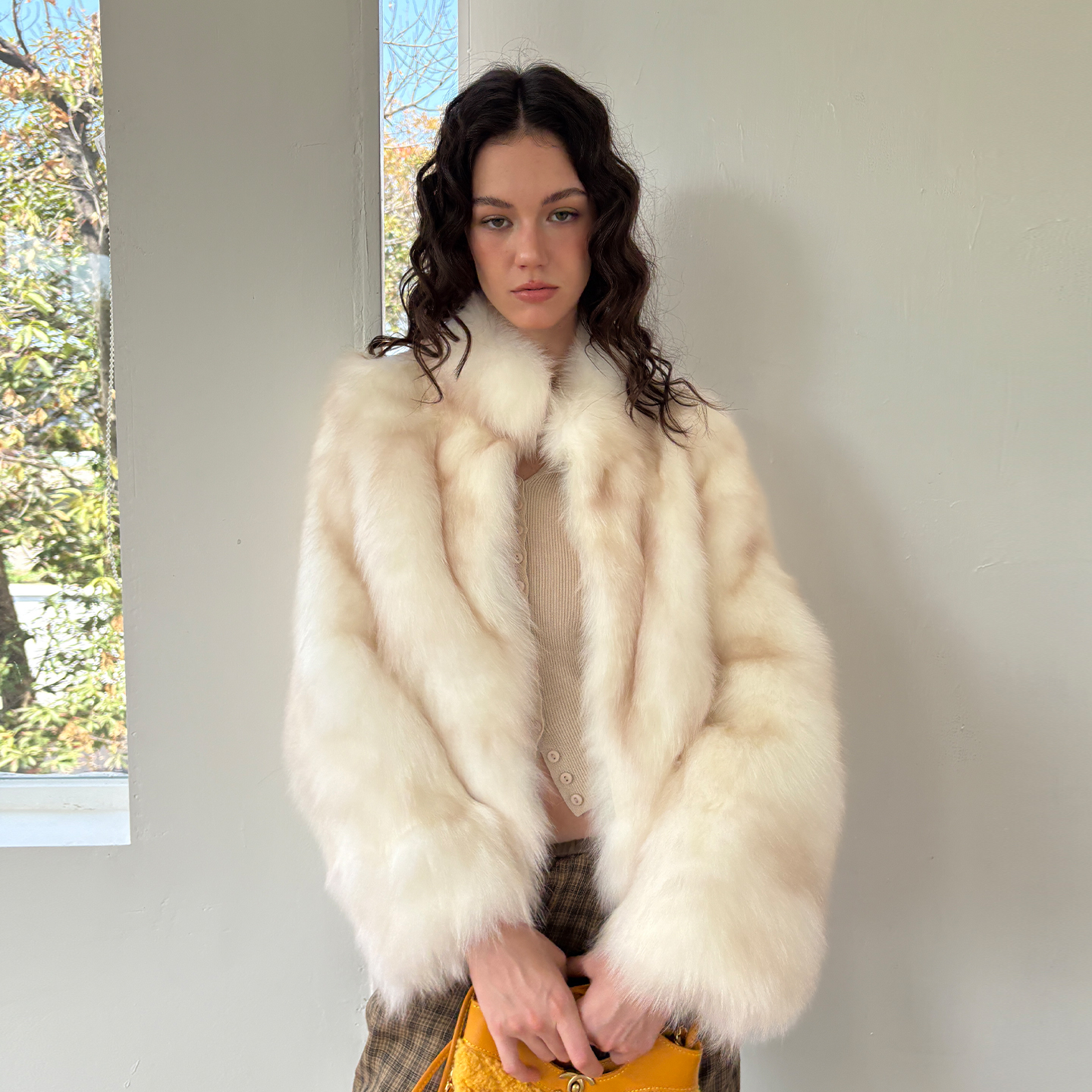 北麋「梦醒时分」2025年狐狸毛立领年轻款整皮腹毛皮草外套女新款冬