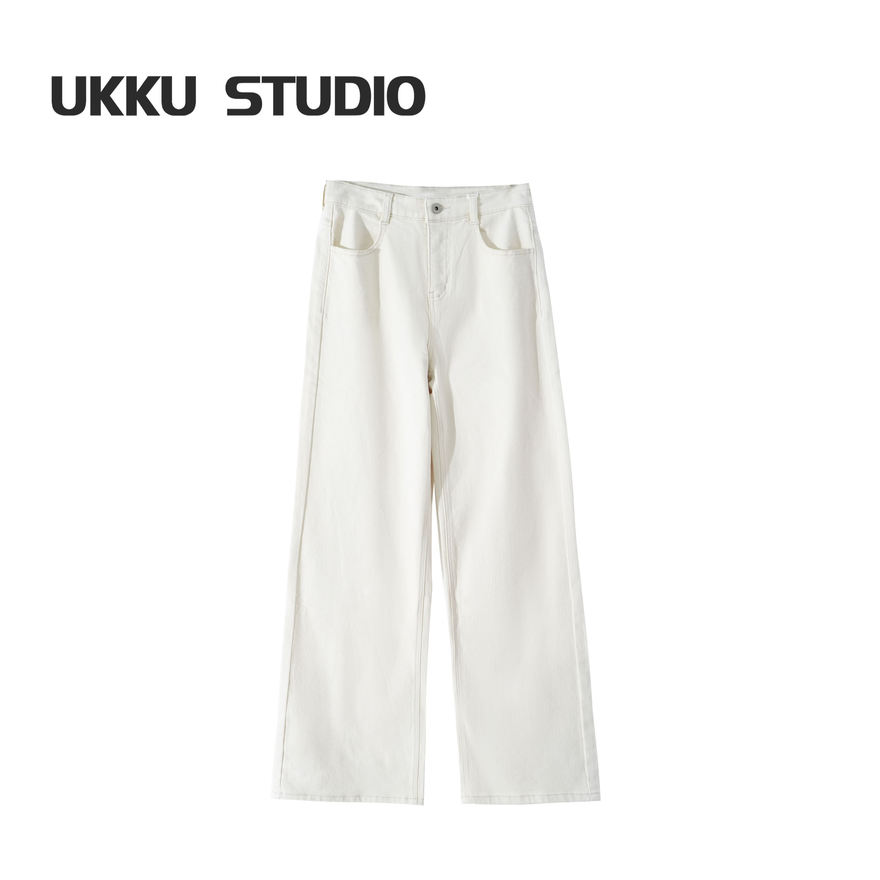 【姗姗】秋冬新款女士白色直筒裤PTQPH00246