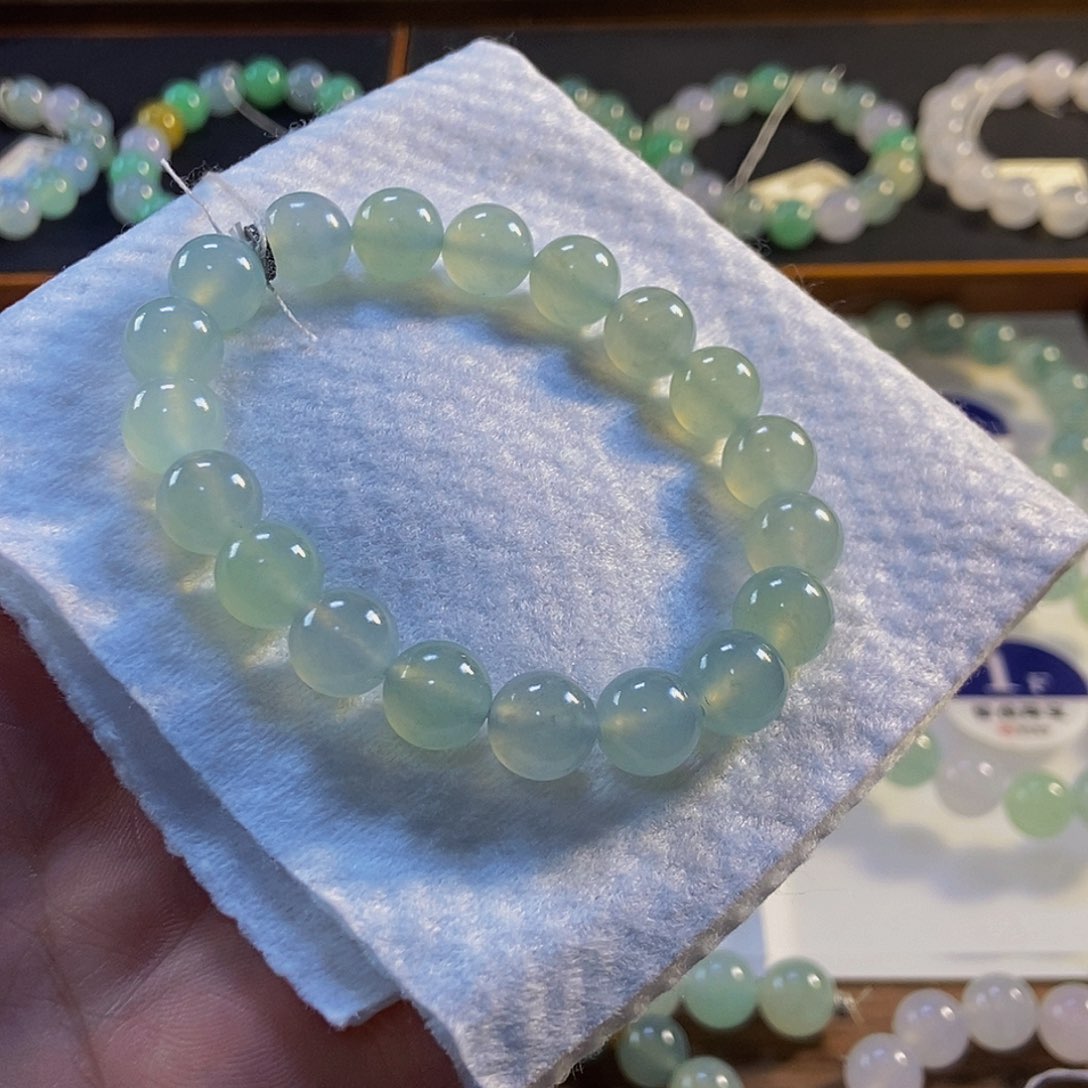 定制翡翠未镶嵌翡翠手串卡10