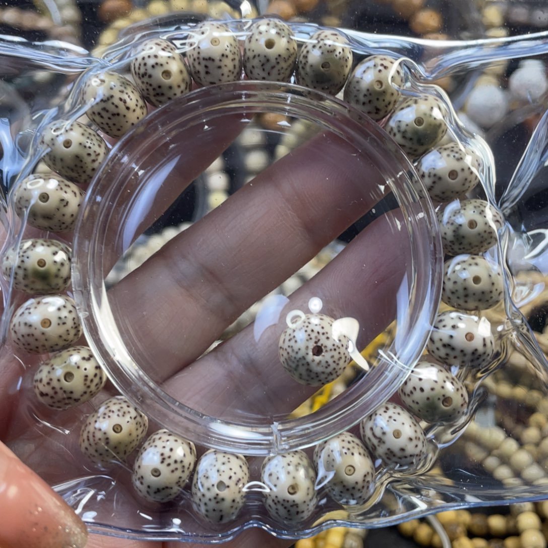 手串星月菩提石玉料青花苹果手串尺寸12