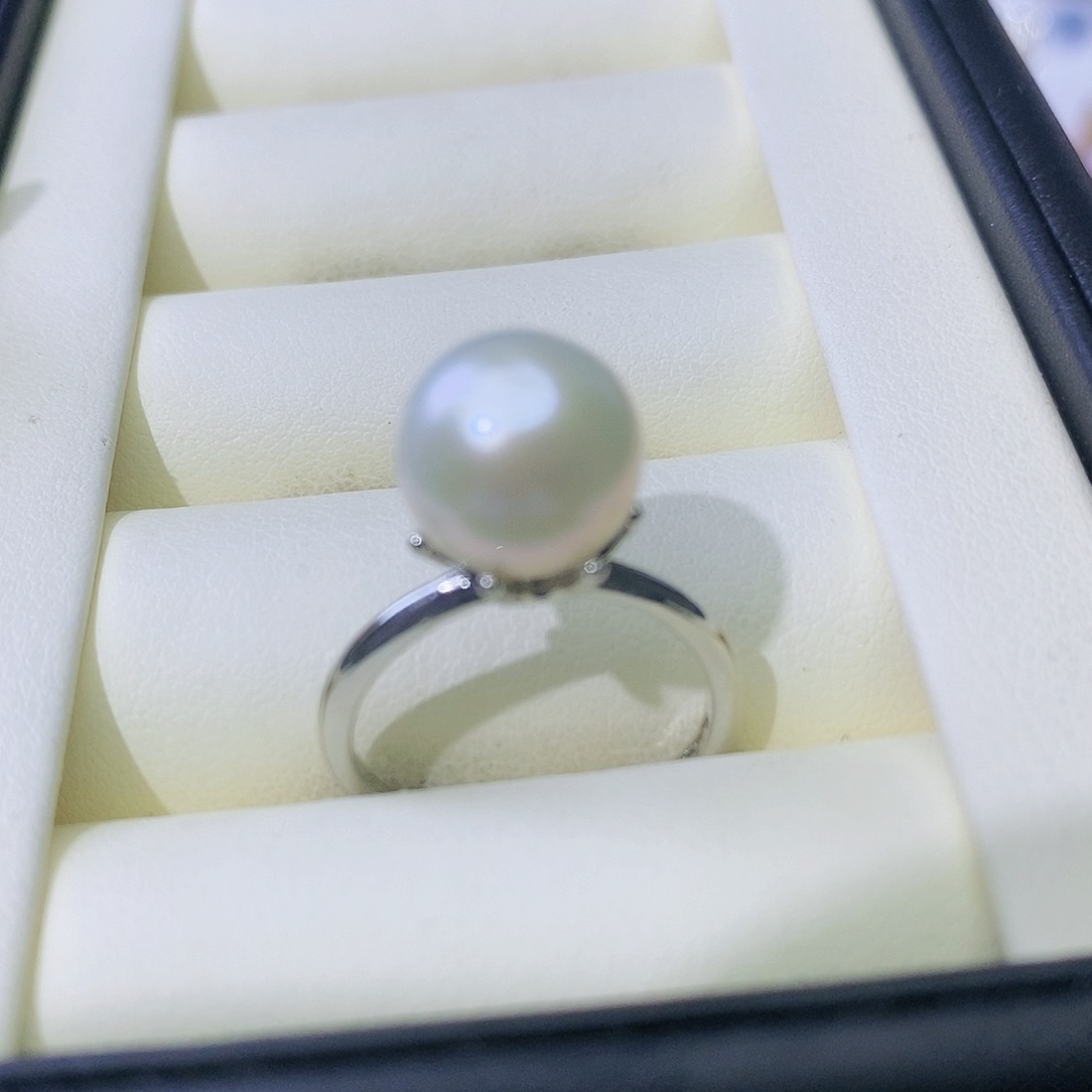 淡水珍珠戒指合金