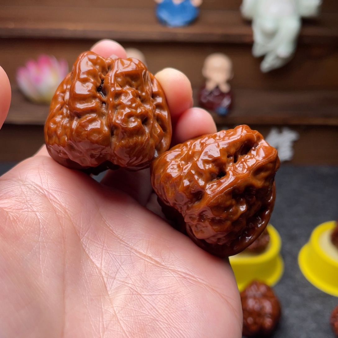 吊坠文玩核桃文玩核桃 手把件 蛤蟆头 37