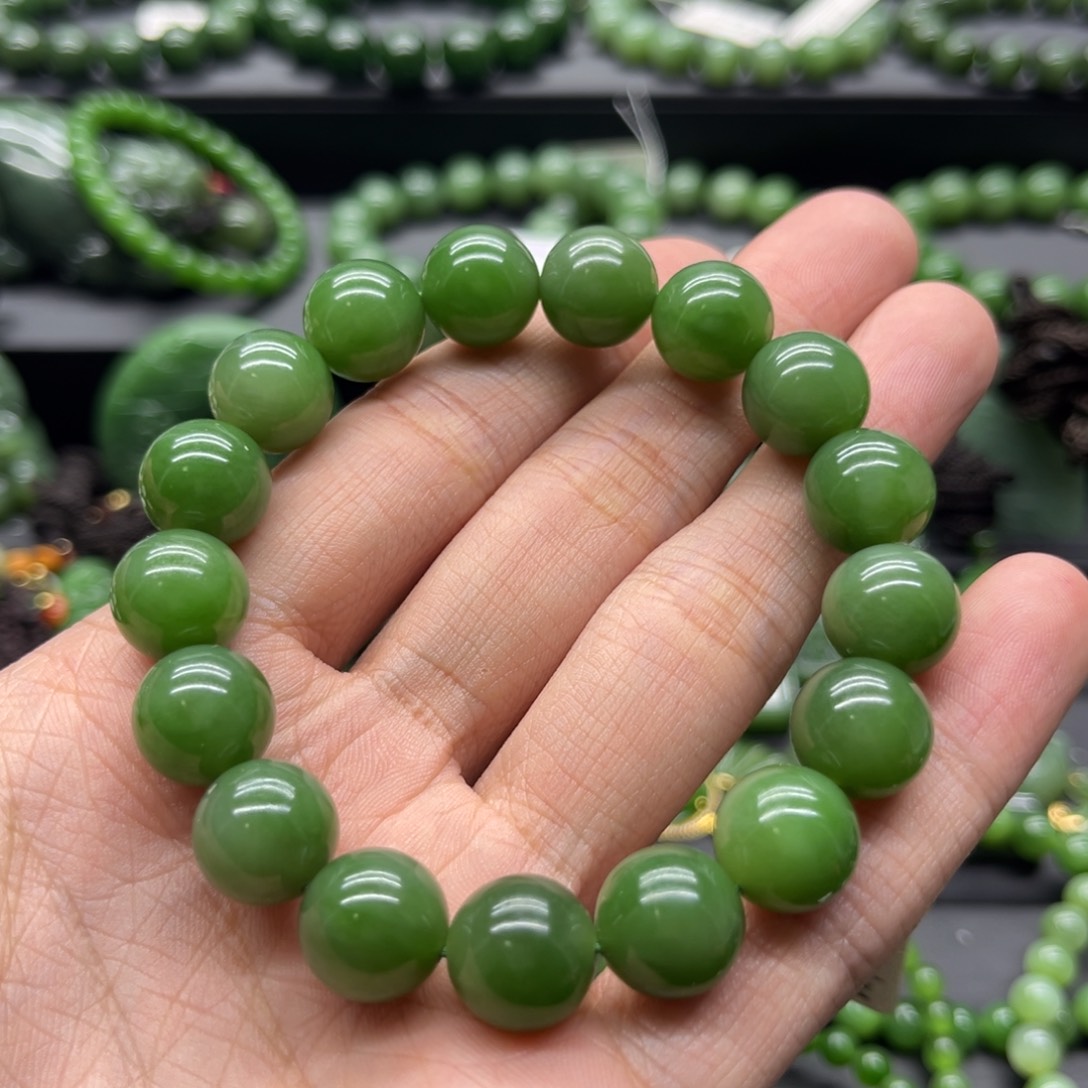 和田玉（碧玉）手链未镶嵌