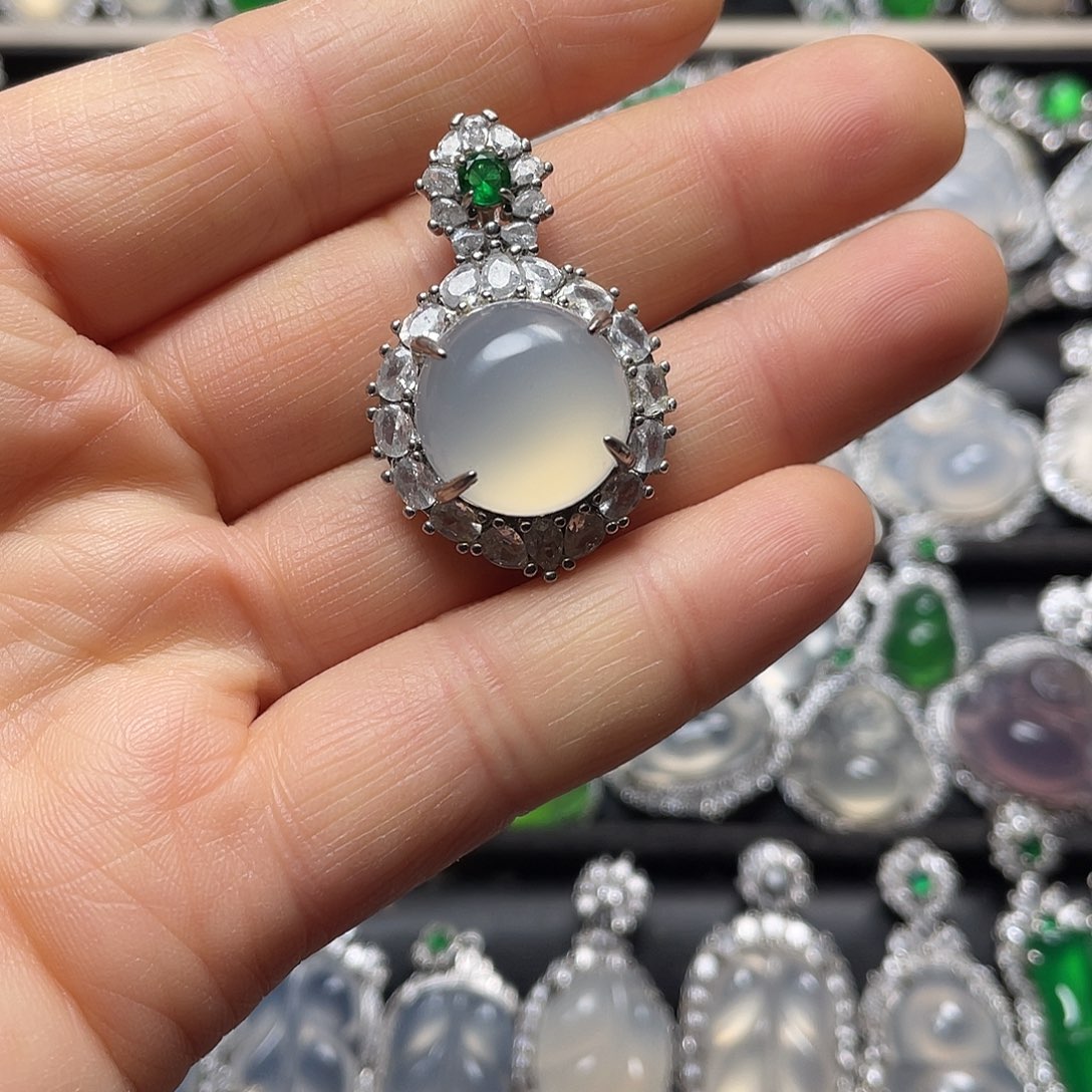 玛瑙/玉髓合金挂件