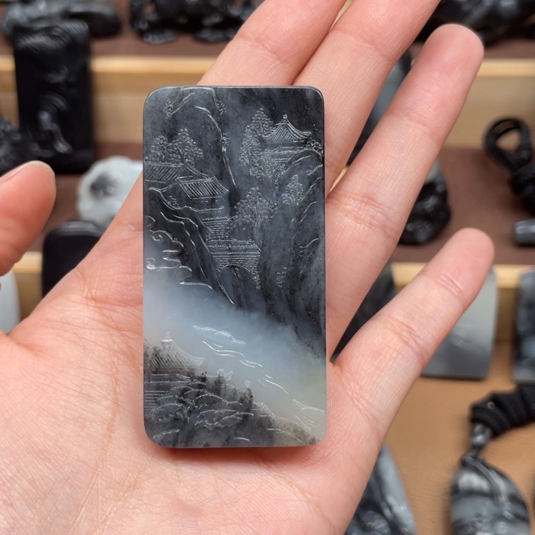 和田玉颈饰未镶嵌冰***雪