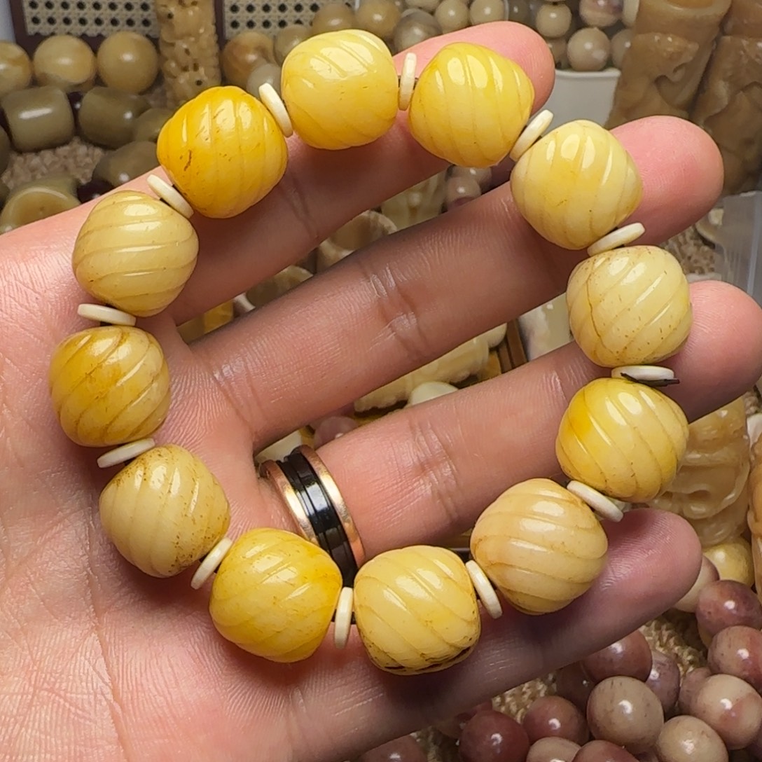 木质类驼骨手工1.6麻花珠