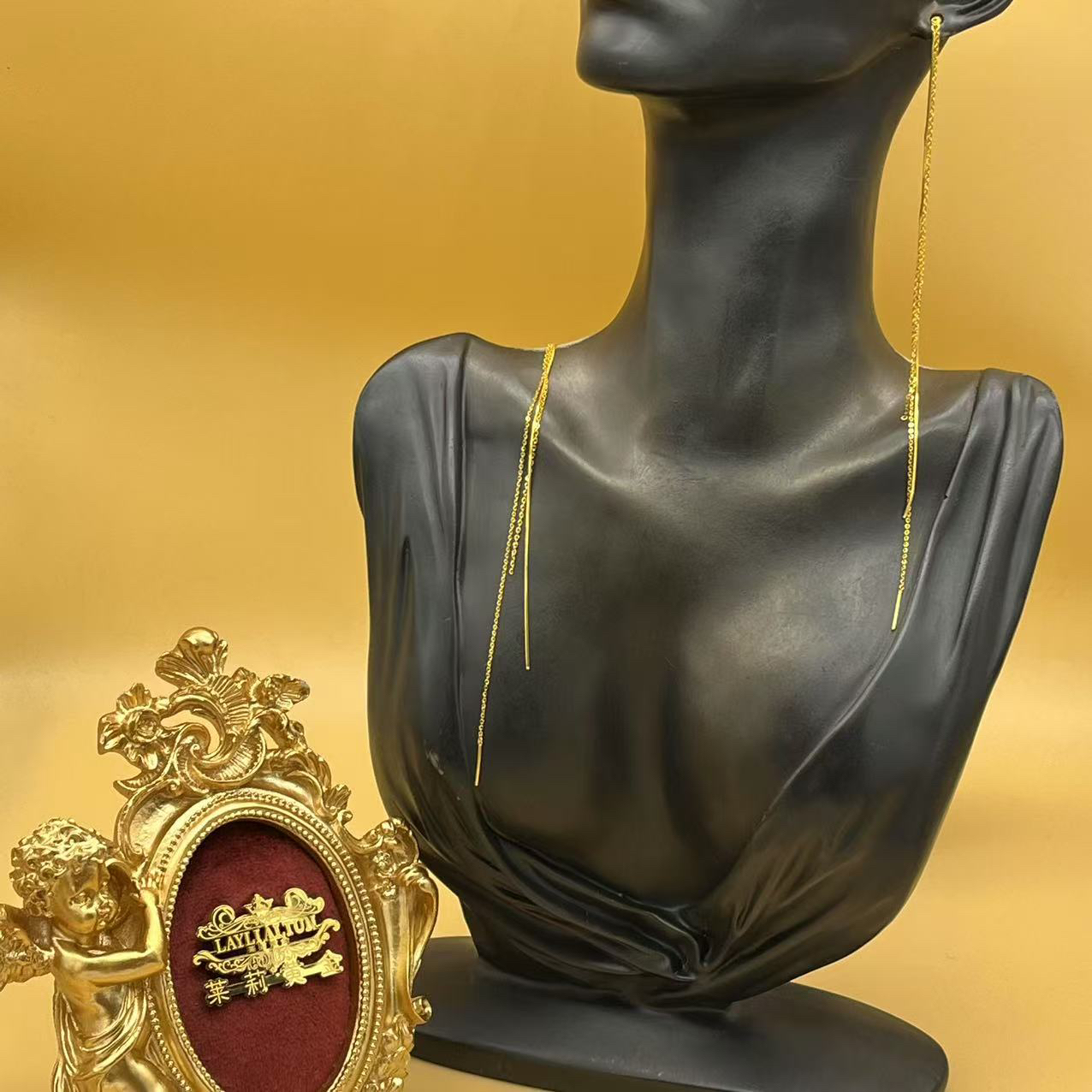 A播 3.78g足金999耳饰 e