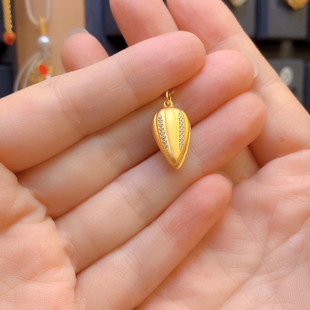 和田玉颈饰银S925镀金镶嵌