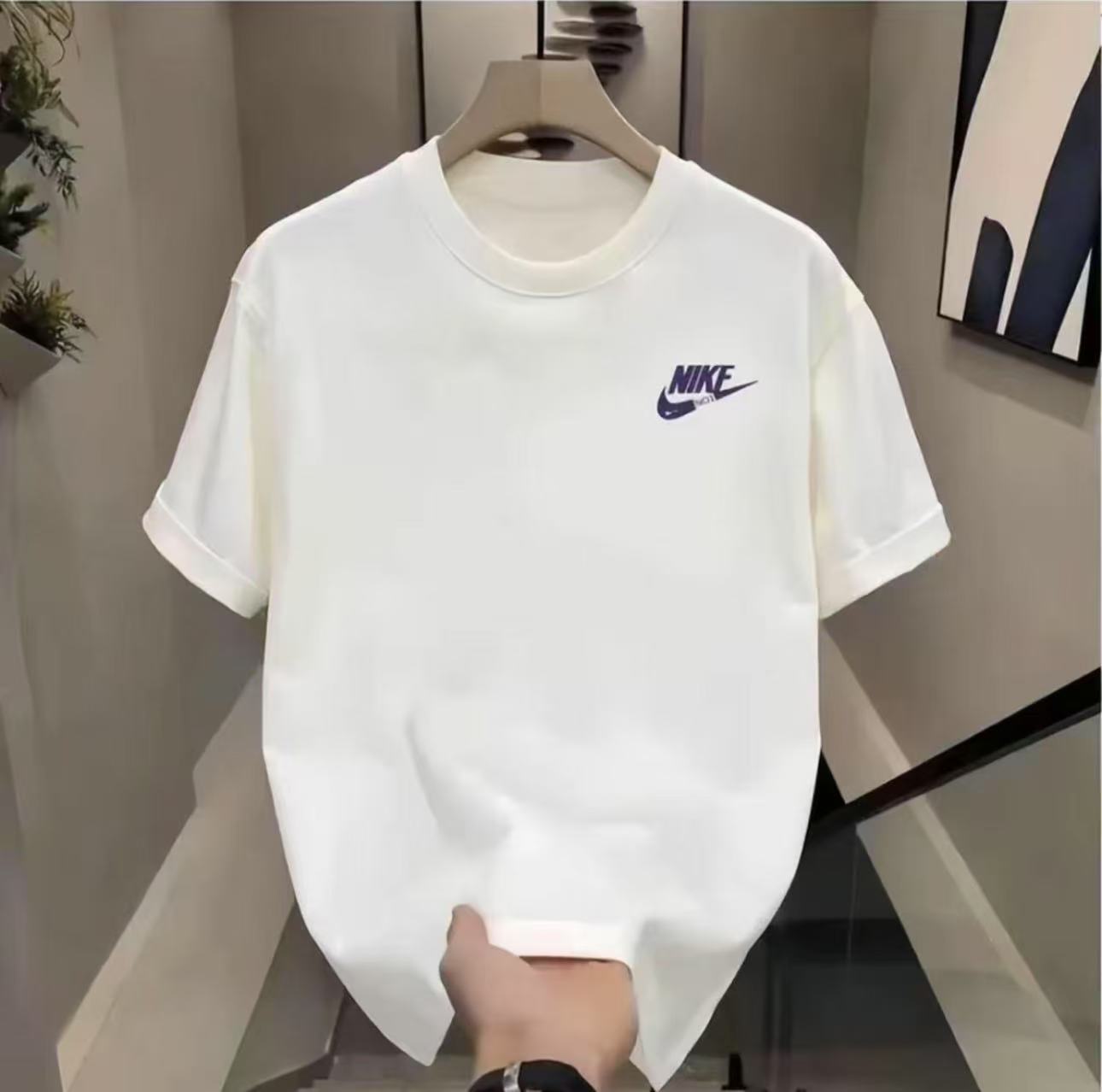 夏季短袖男女休闲上衣透气时尚百搭圆领印花T恤 小标NI