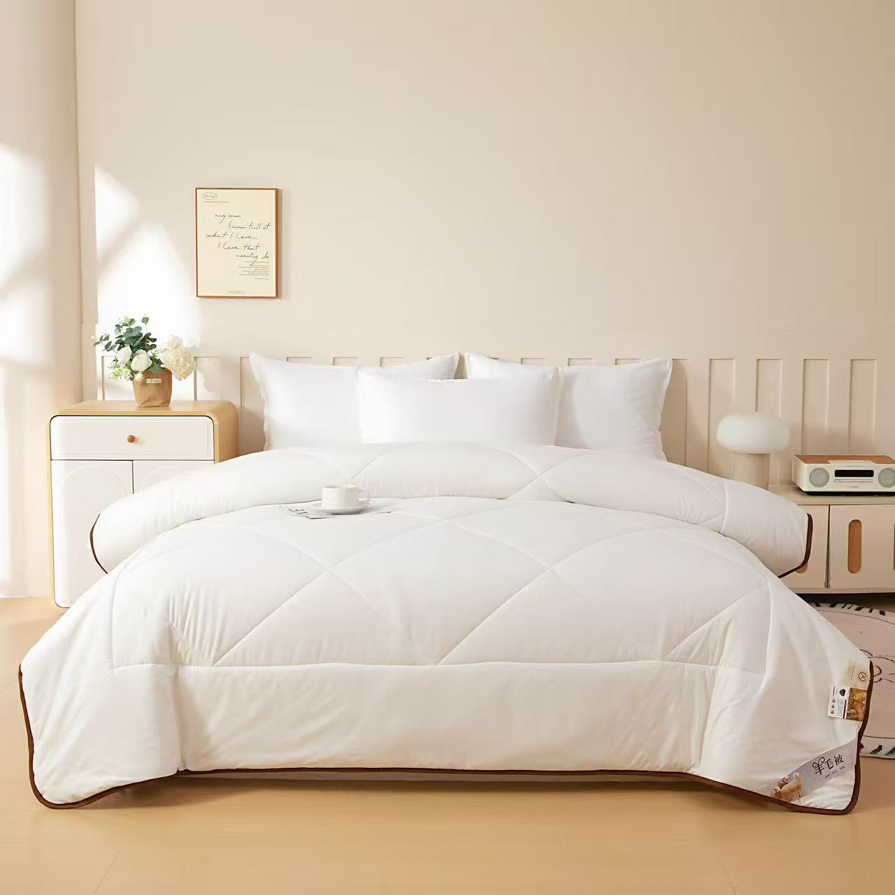 试睡30天秋冬款简约风绵羊毛被200*230cm