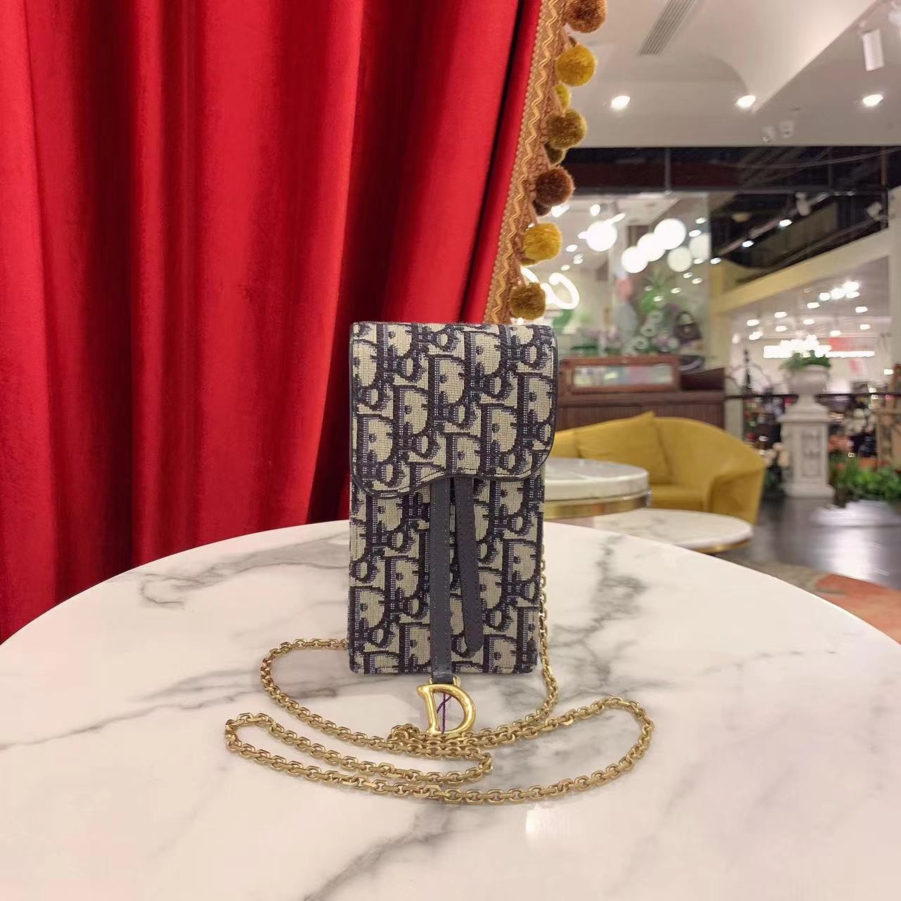 95新 DIOR/迪奥 GGS迪奥马鞍手机包老花金扣单肩包/87341562