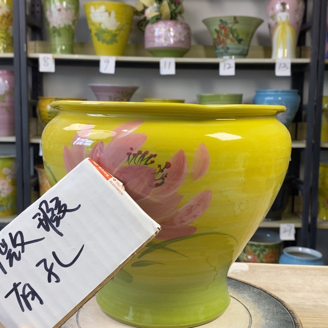 景德镇手工手绘陶瓷花盆