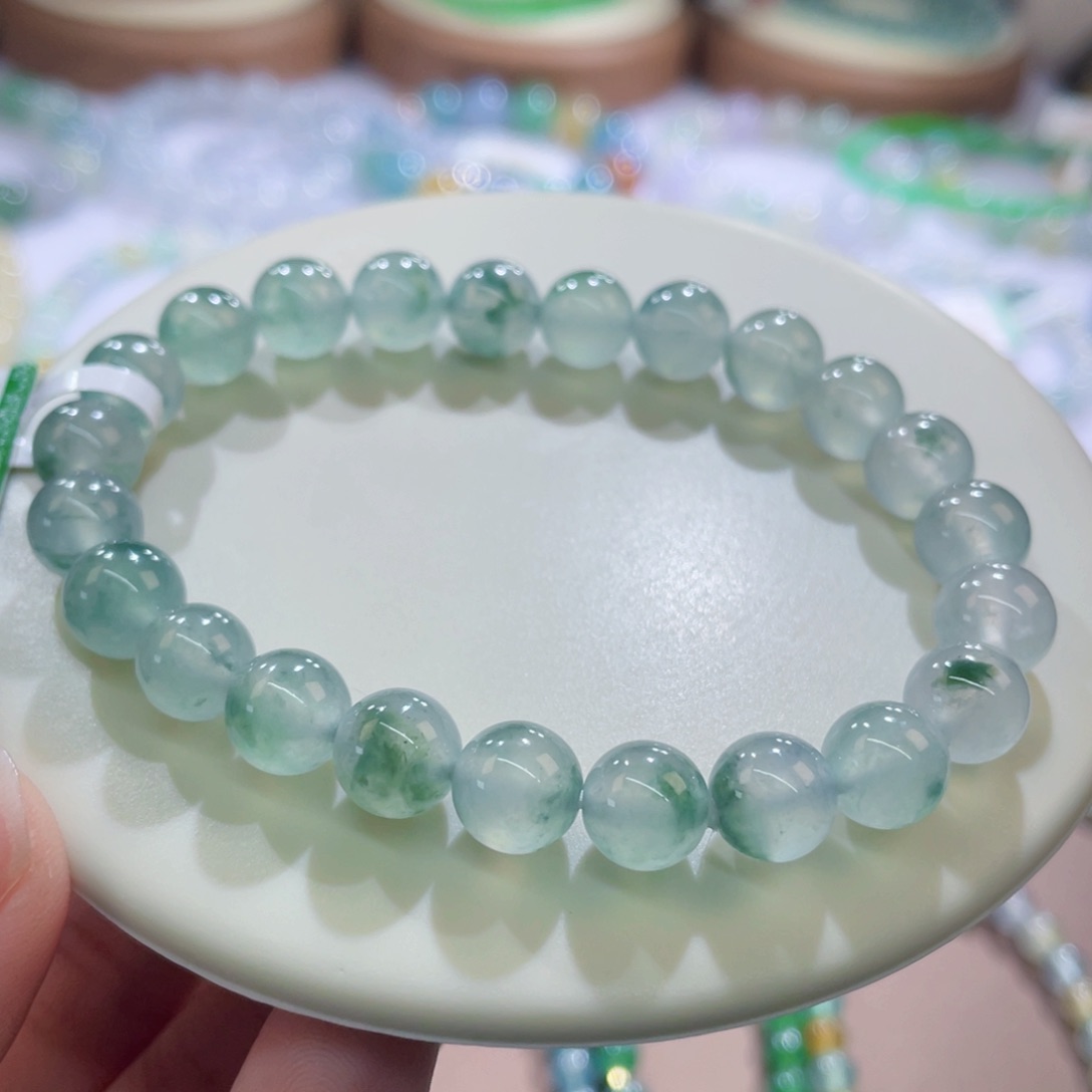 未镶嵌手链翡翠高冰胶卡8+