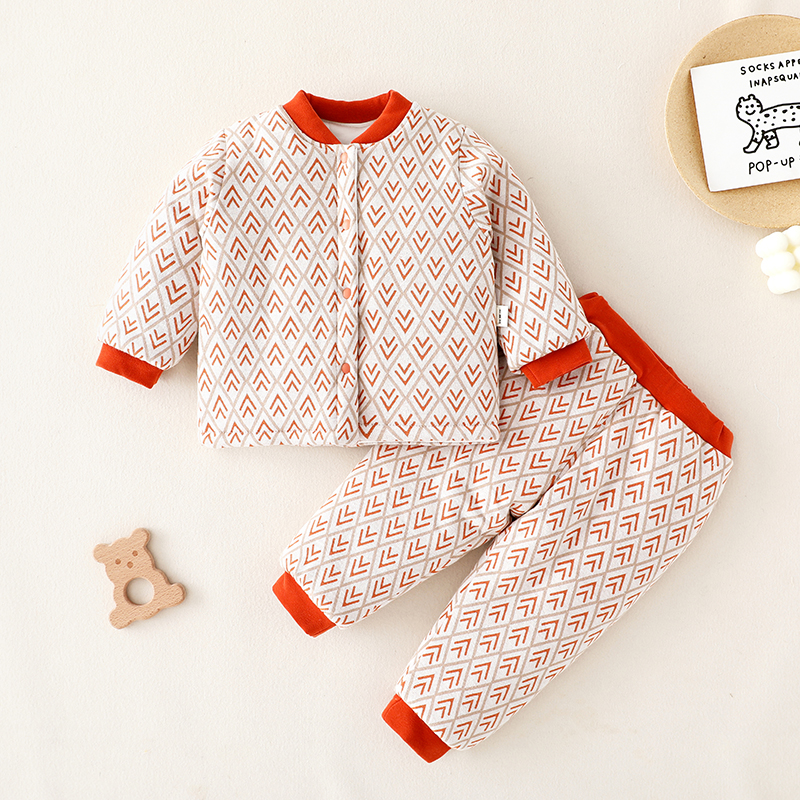 宝宝手工棉衣 儿童厚款棉花保暖套装 棉手工分体棉花棉衣棉裤