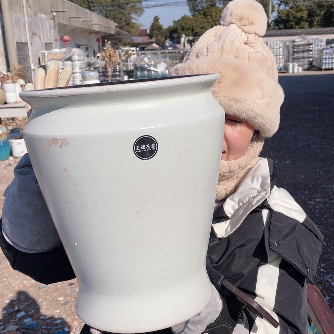 红陶王嫂花盆0127-36