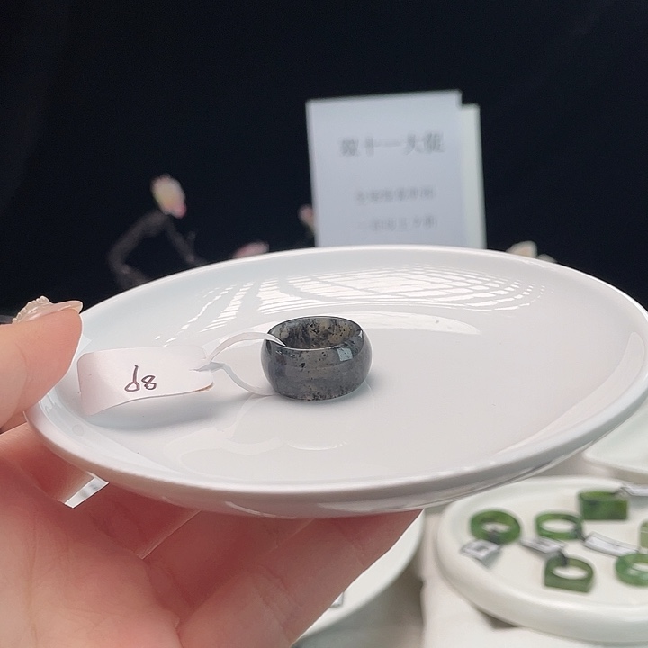 和田玉未镶嵌戒指g40聚墨墩墩17.1不退换