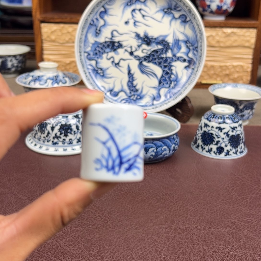 杯子景德镇兰花扳手盖置