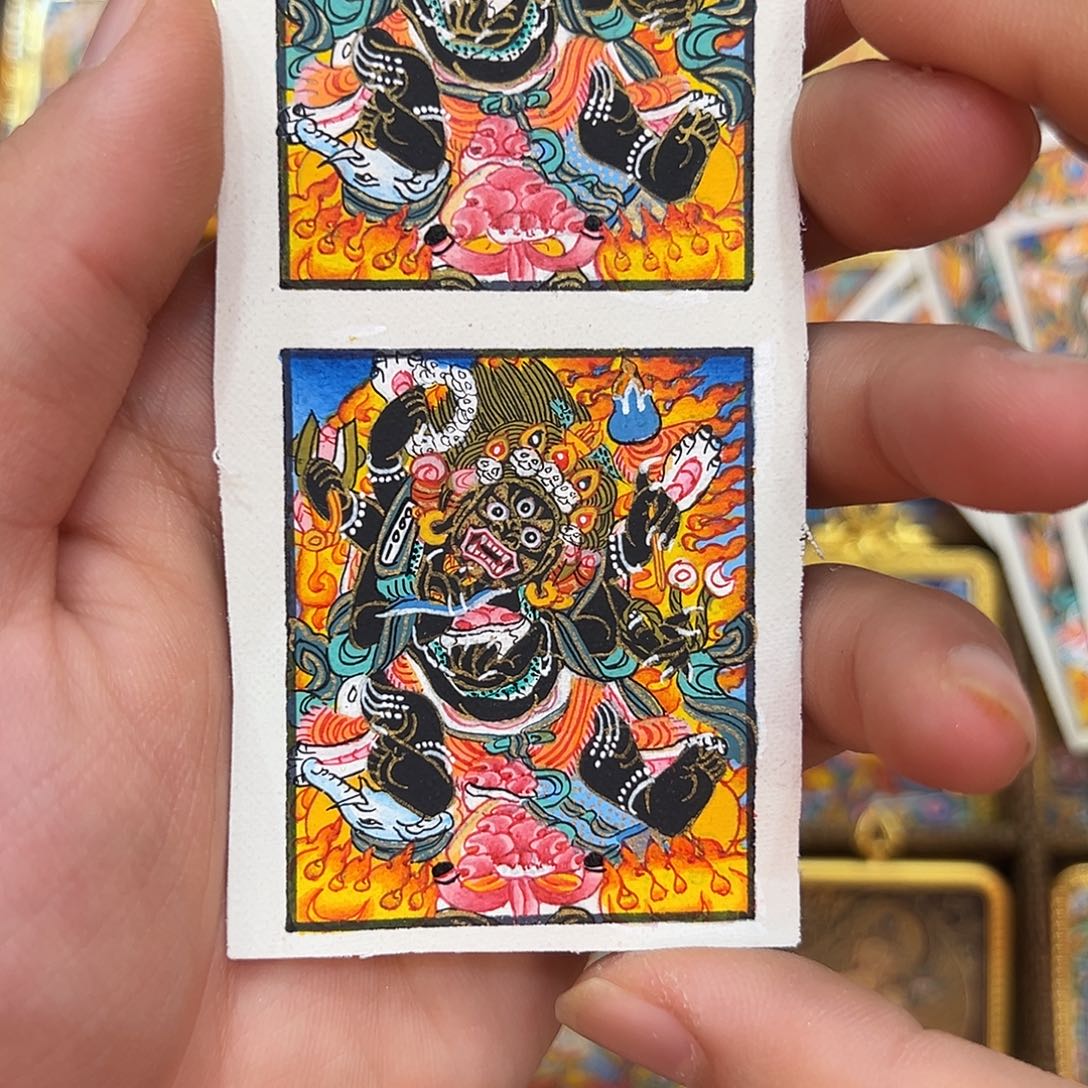 吊坠纯手绘大黑天