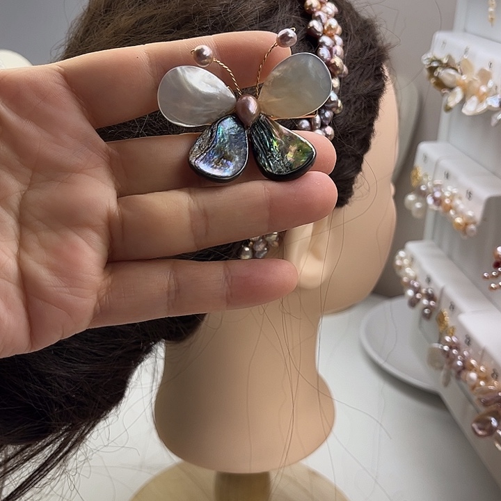 发夹淡水珍珠未镶嵌