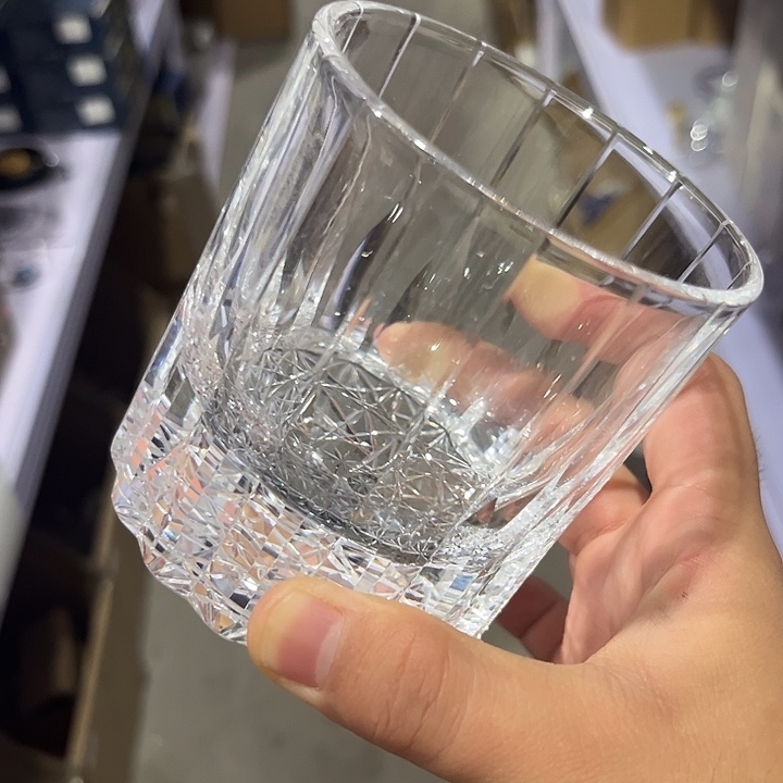 孤品 星芒切 水晶威士忌杯 