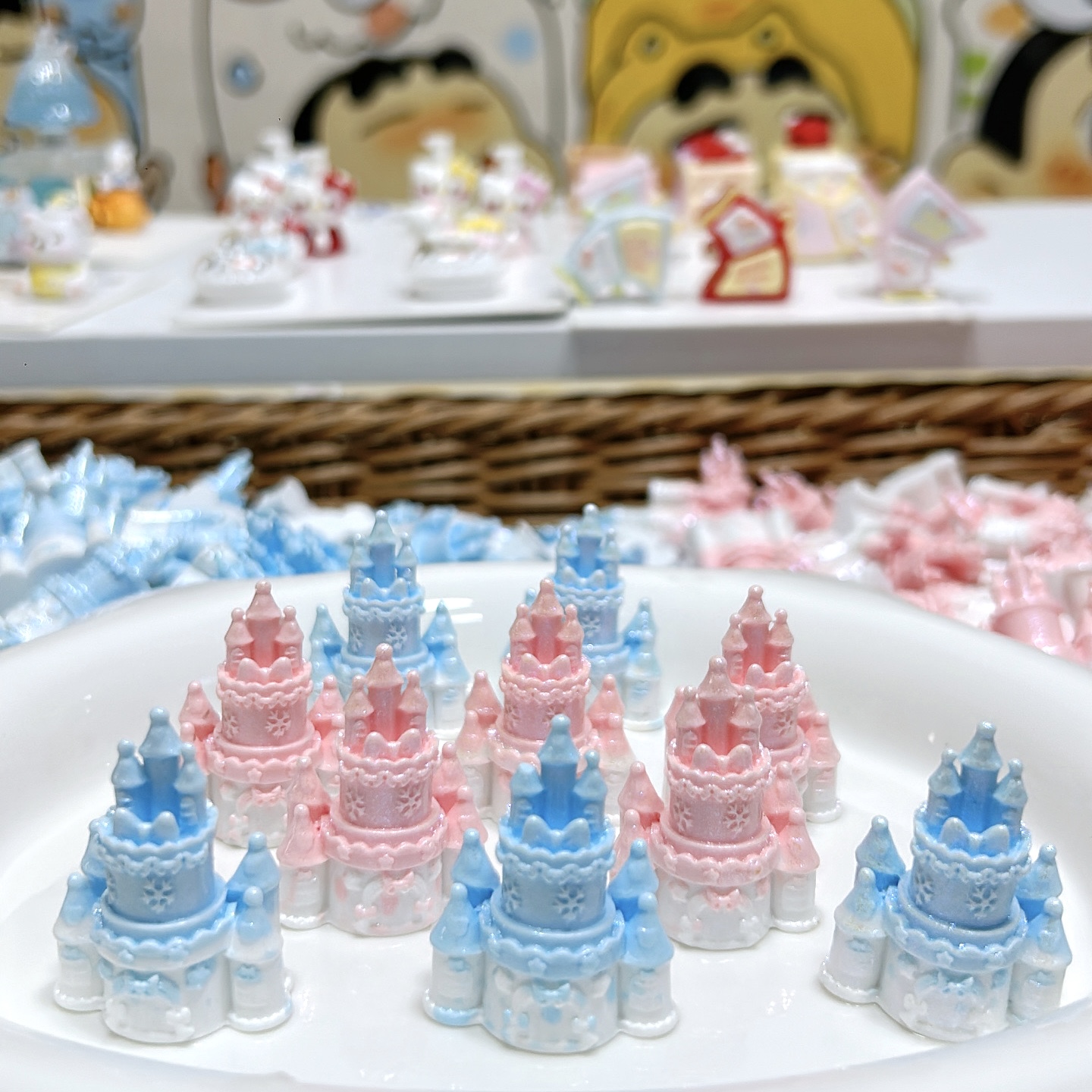 【师姐毒家定制】立体细闪爱莎城堡（2色）树脂diy饰品配件