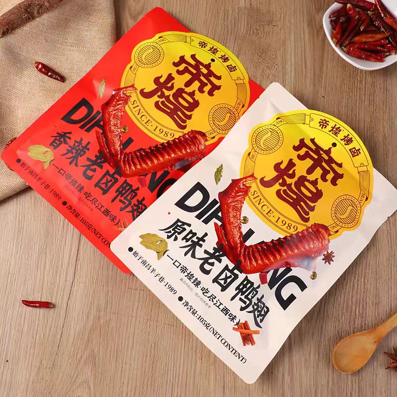 【正宗帝煌】零食香辣老卤鸭翅105g/袋*2装（香辣）传承帝煌辣卤秘制