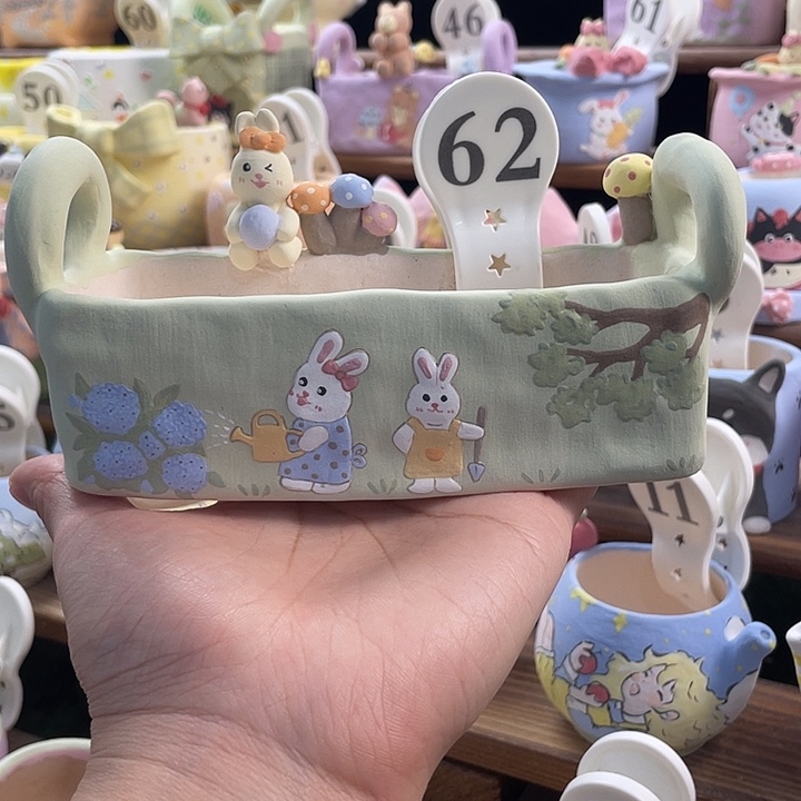 62…..手工手绘花盆