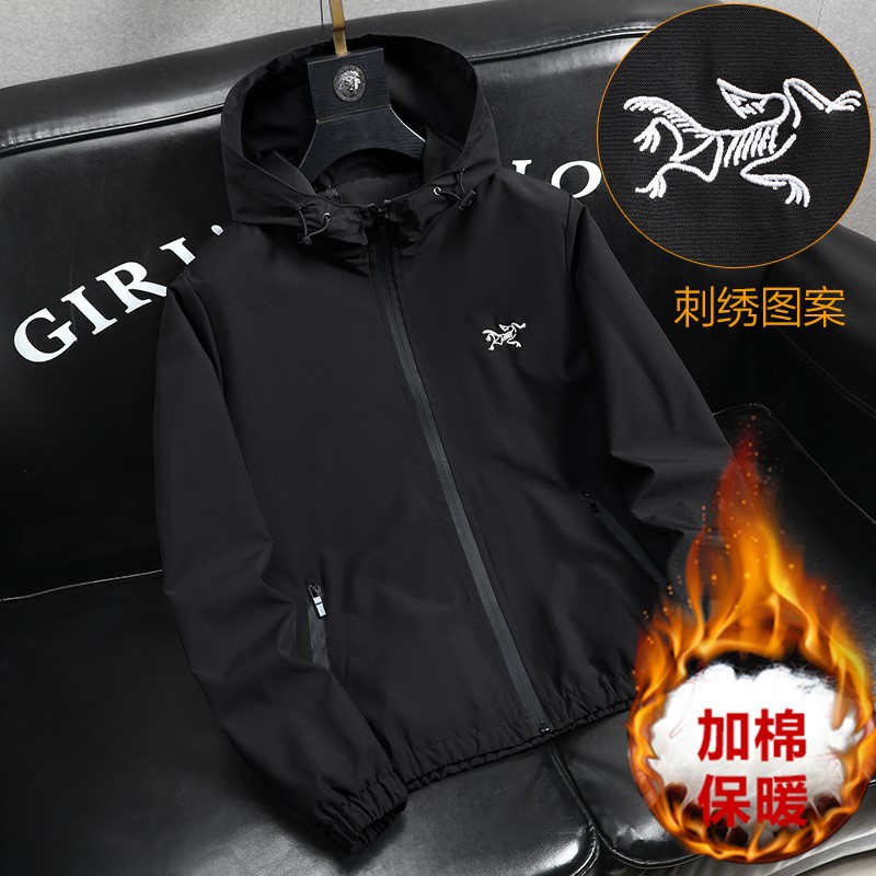 男士潮牌刺绣箭头冲锋衣防风雨软壳连帽夹克秋季外套男装鸟家男装